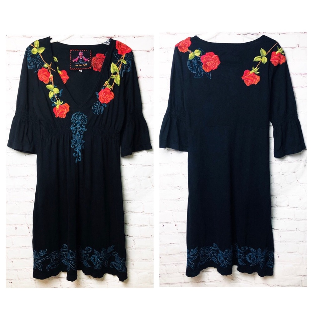 Johnny Was JWLA Rose Embroidered Tunic Dress